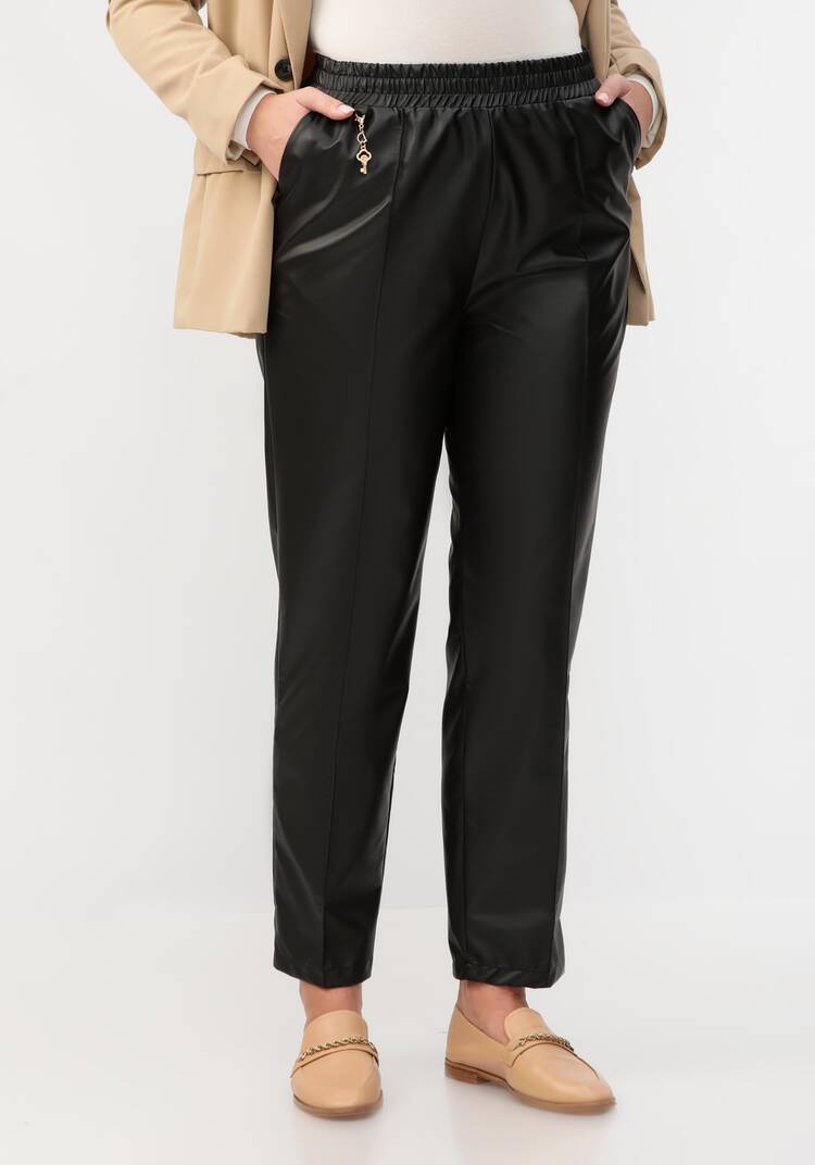 Брюки из экокожи со стрелками шир.  750, рис. 12