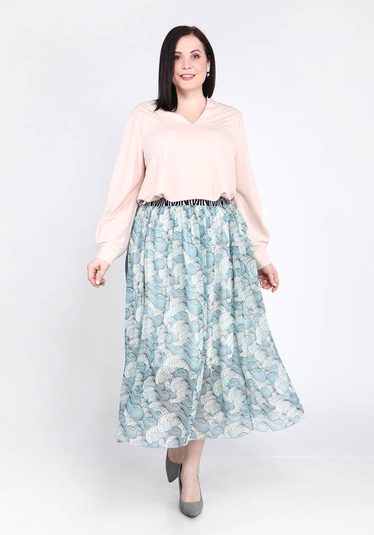 Юбка-миди со сборкой шир.  750, рис. 7