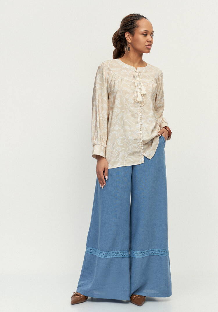 Блуза с цветочным принтом Эмилия шир.  750, рис. 15