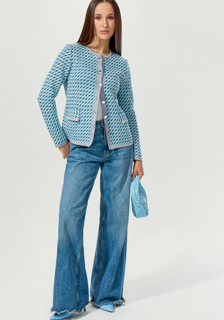 Пиджак с принтом гусиная лапка шир.  750, рис. 8