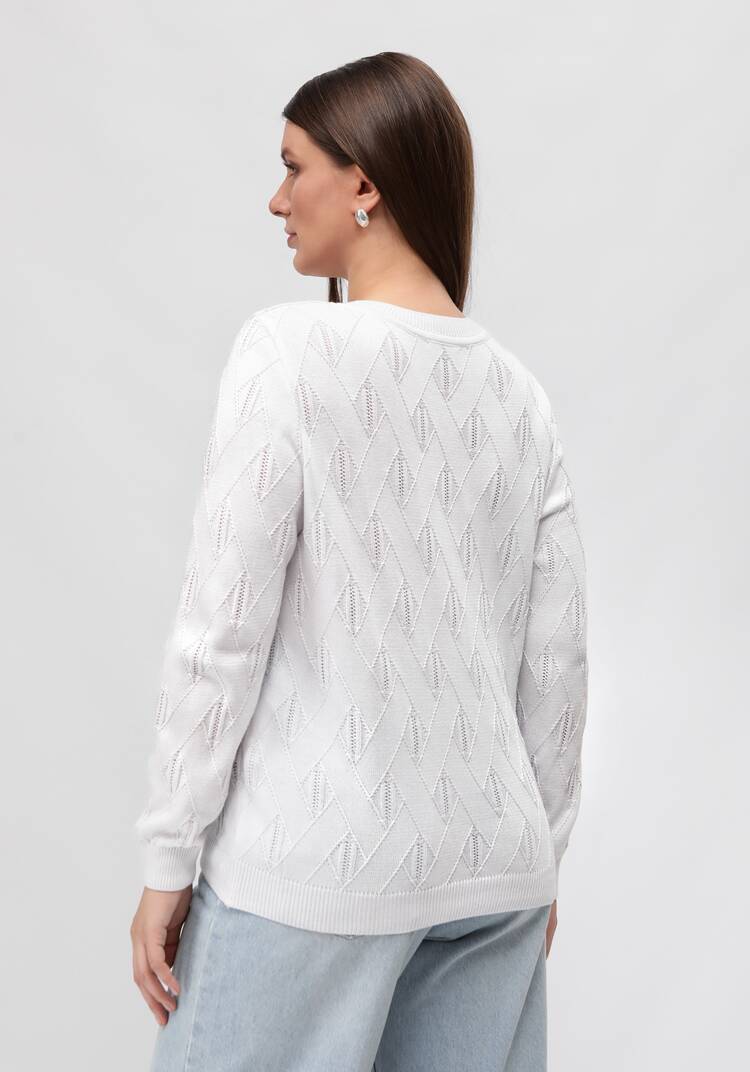 Джемпер ажурный удлиненный шир.  750, рис. 3