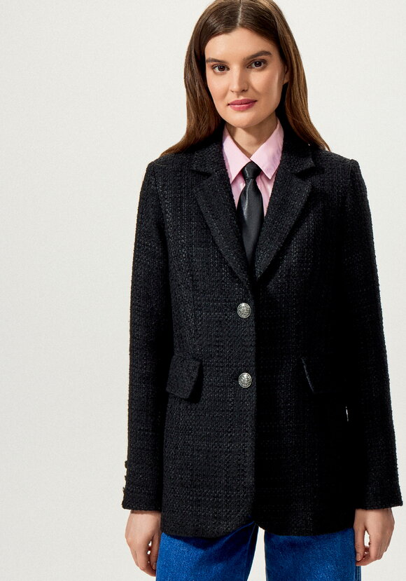 Пиджак из твида в клетку на подкладе шир.  580, рис. 30