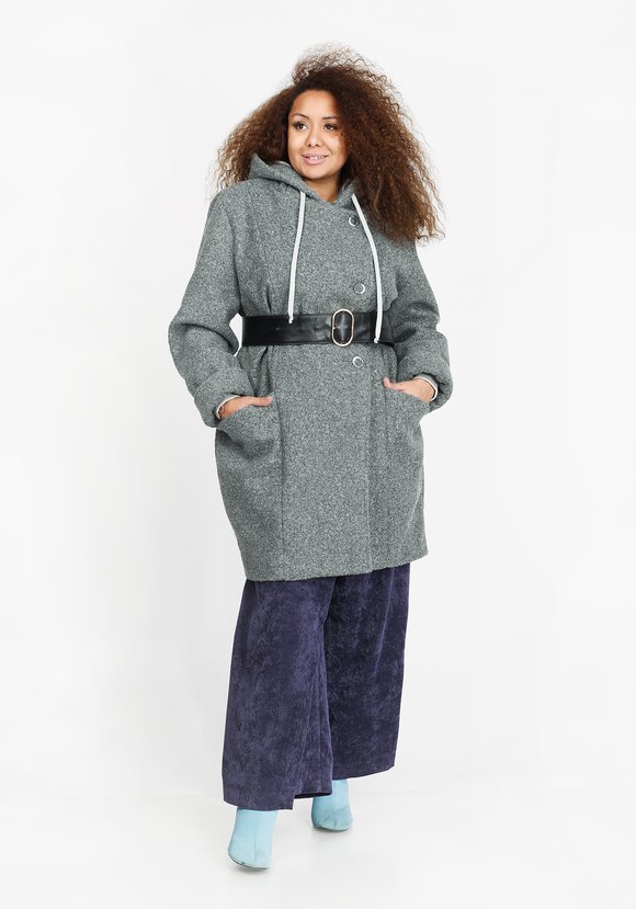 Пальто с карманами на пуговицах шир.  580, рис. 7