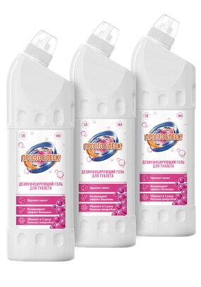 ПРОСТО БЛЕСК Гель для туалета, 3 шт.