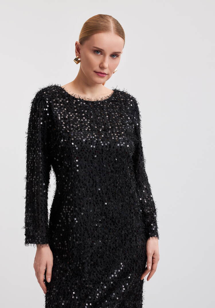 Платье футляр с паетками шир.  750, рис. 2