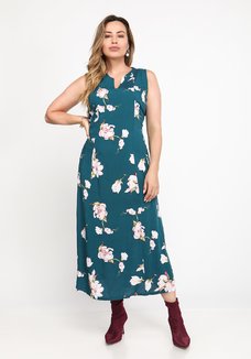 Сарафан А-силуэта с цветочным принтом