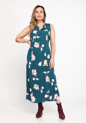 Сарафан А-силуэта с цветочным принтом