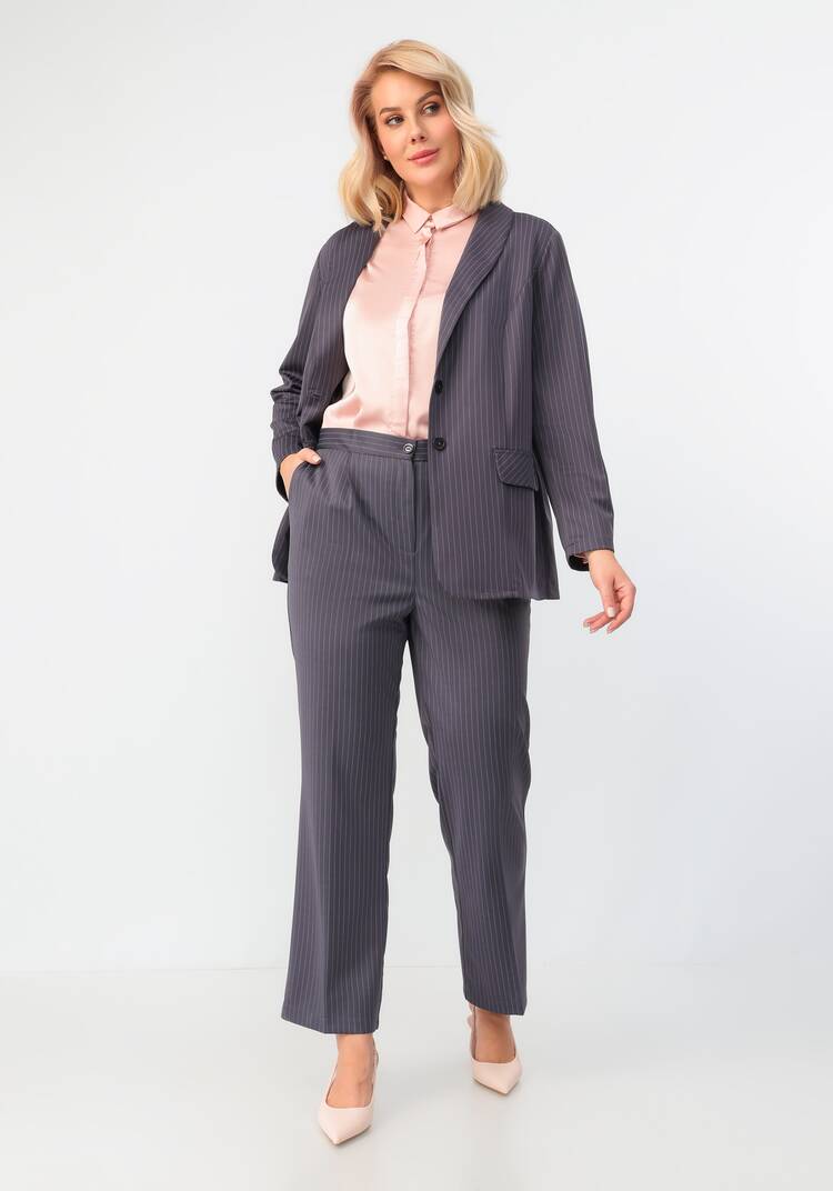 Брюки прямого кроя в полоску шир.  750, рис. 37