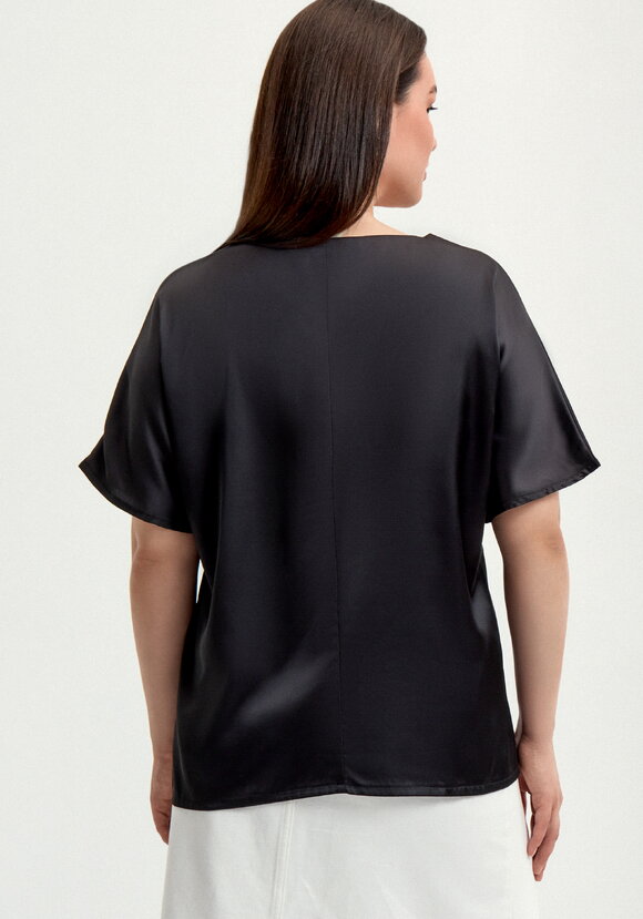 Блуза шелковая с V-образным вырезом шир.  580, рис. 20