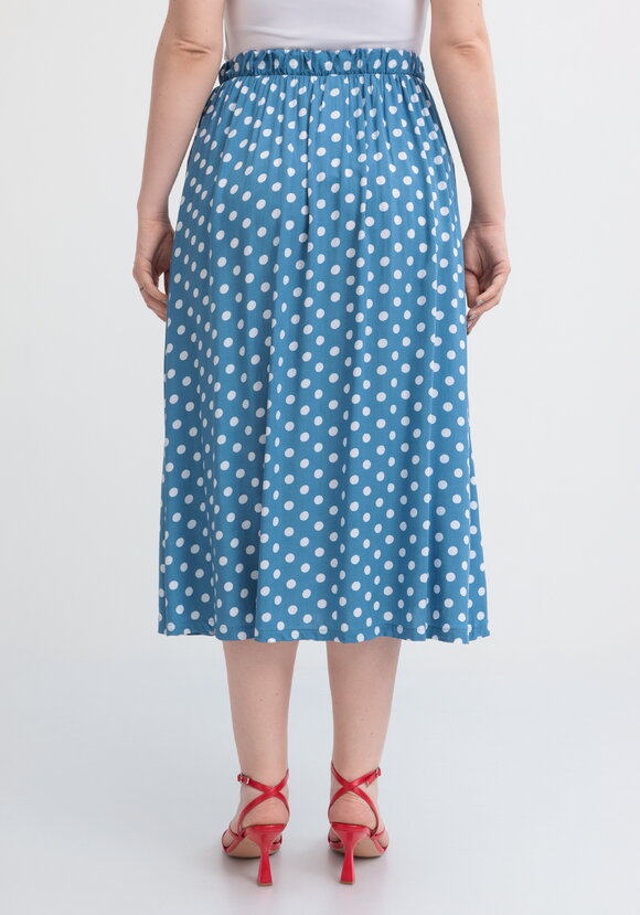 Юбка свободная с широким поясом на резинке шир.  580, рис. 17