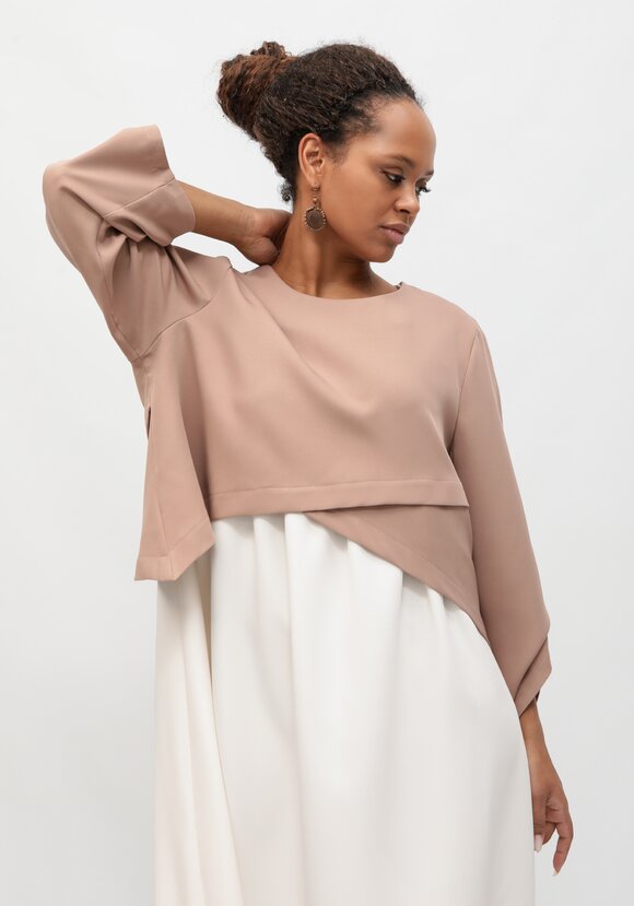 Платье с отрезной кокеткой по талии шир.  580, рис. 2