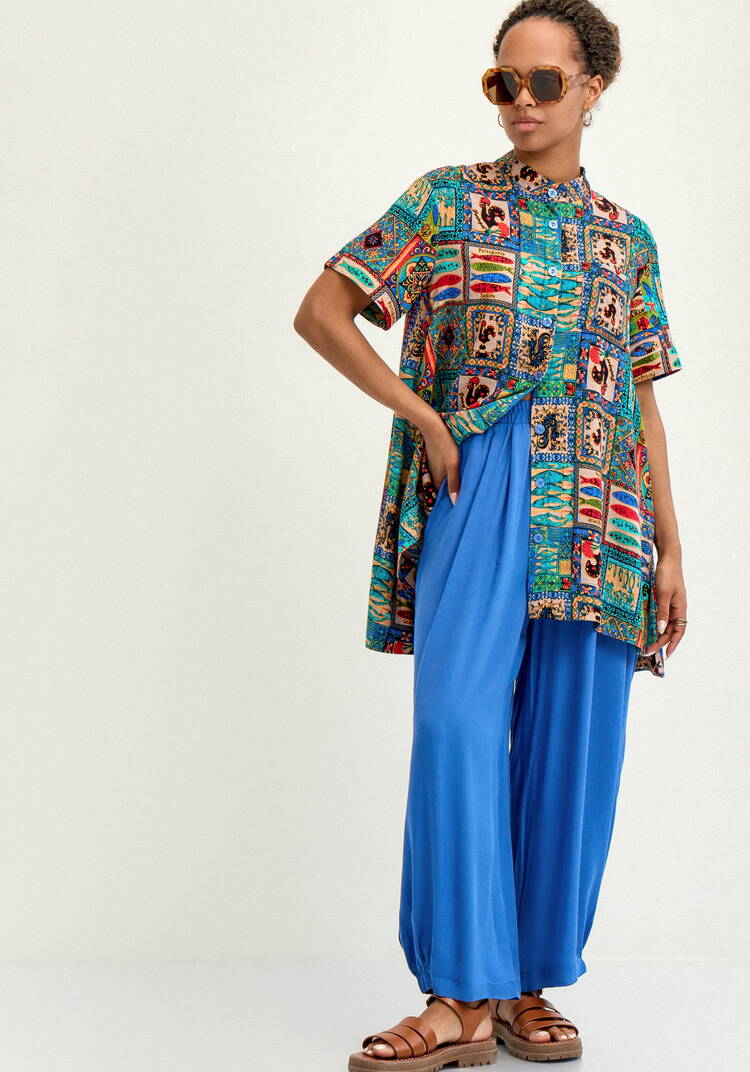 Брюки свободного кроя на резинке по низу шир.  750, рис. 22