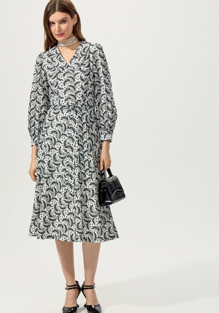 Платье из шитья с английским воротником шир.  750, рис. 4