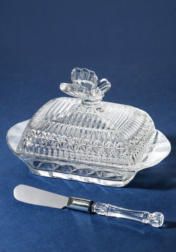 Маслёнка с ножом Муза + Икорница в подарок шир.  580, рис. 2