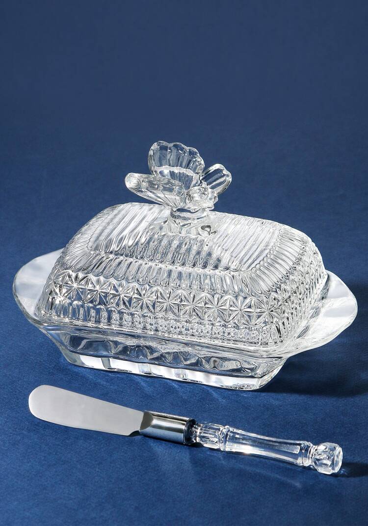 Маслёнка с ножом Муза + Икорница в подарок шир.  750, рис. 2