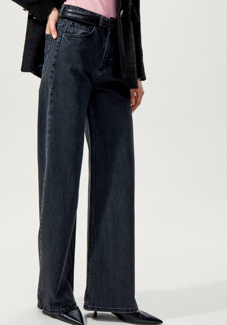 Джинсы широкие прямого кроя шир.  750, рис. 4