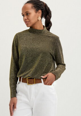 Блуза свободного кроя с мерцанием