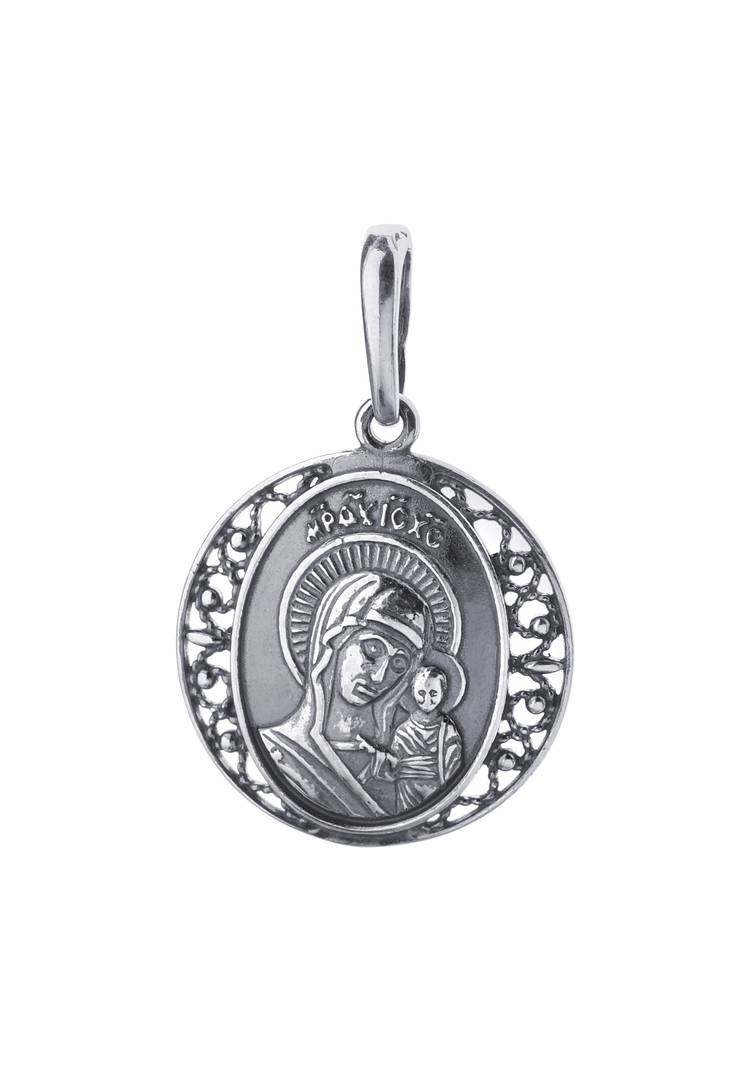 Серебряная подвеска  Богородица шир.  750, рис. 7