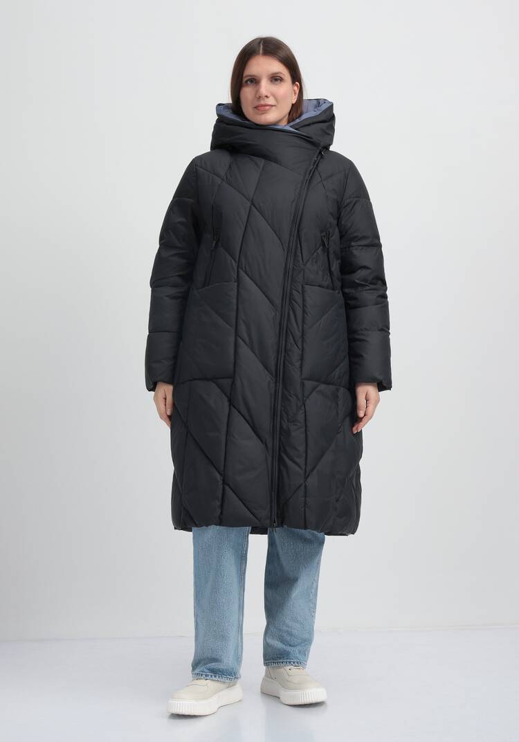 Пуховик с асимметричной молнией шир.  750, рис. 14