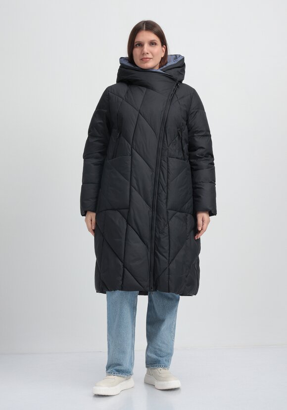 Пуховик с асимметричной молнией шир.  580, рис. 14