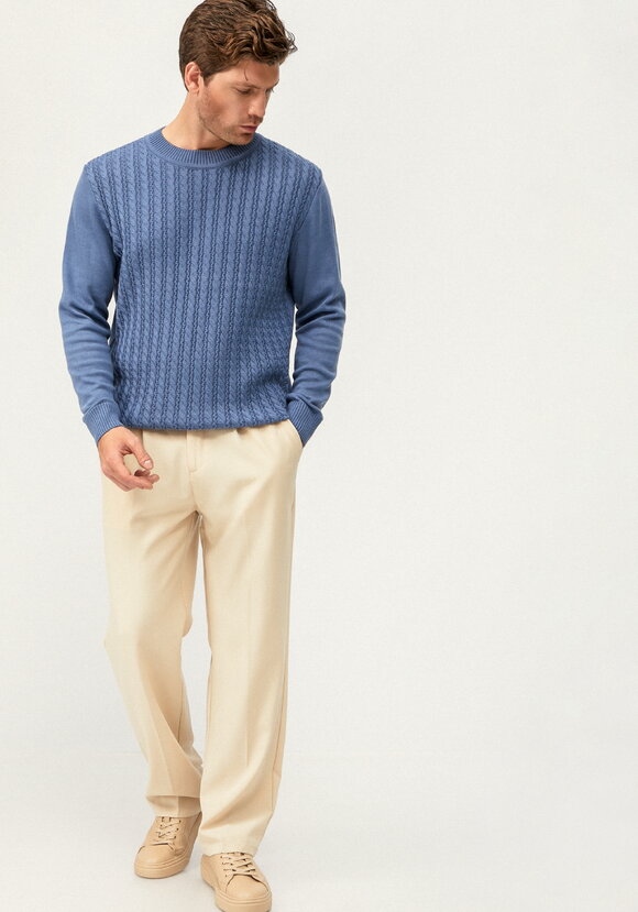 Джемпер с косами на передней полочке шир.  580, рис. 2