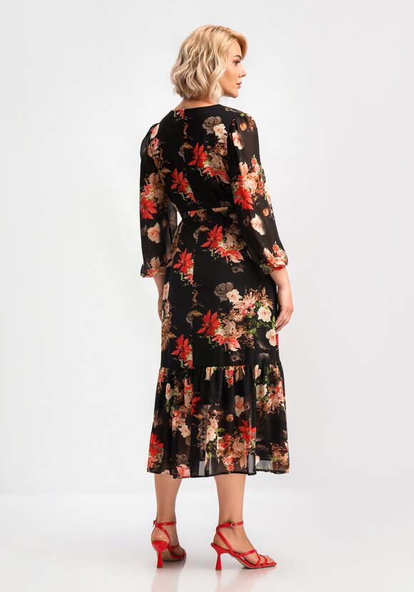 Платье свободного кроя А-силуэта с принтом шир.  580, рис. 3