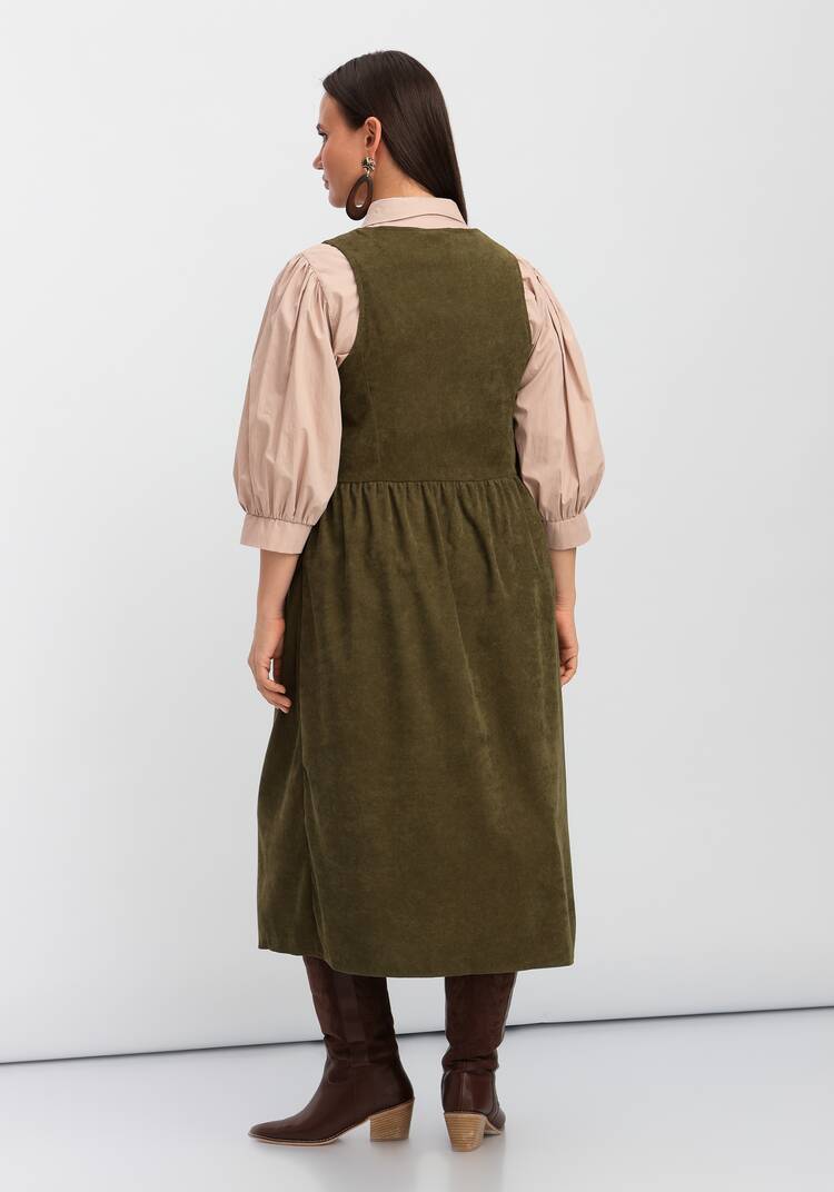 Сарафан из вельвета на пуговицах шир.  750, рис. 3