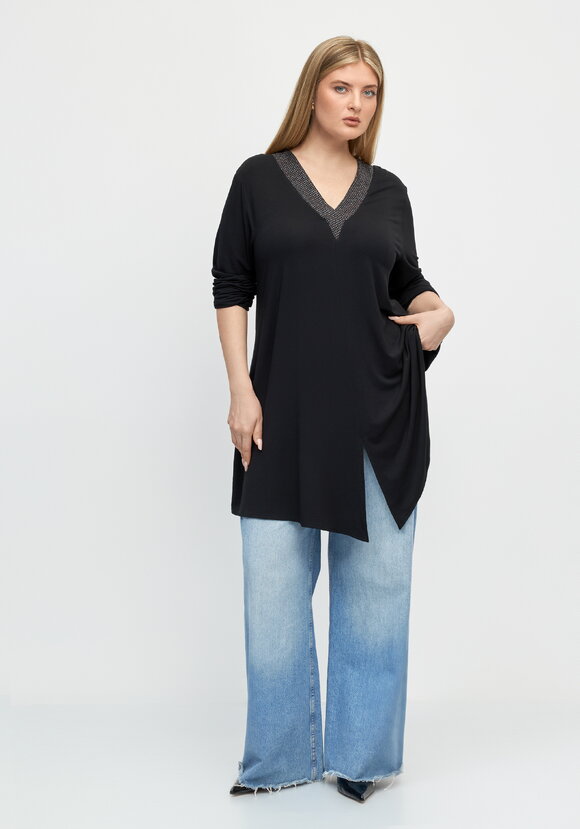 Туника свободного силуэта с втачным рукавом шир.  580, рис. 13