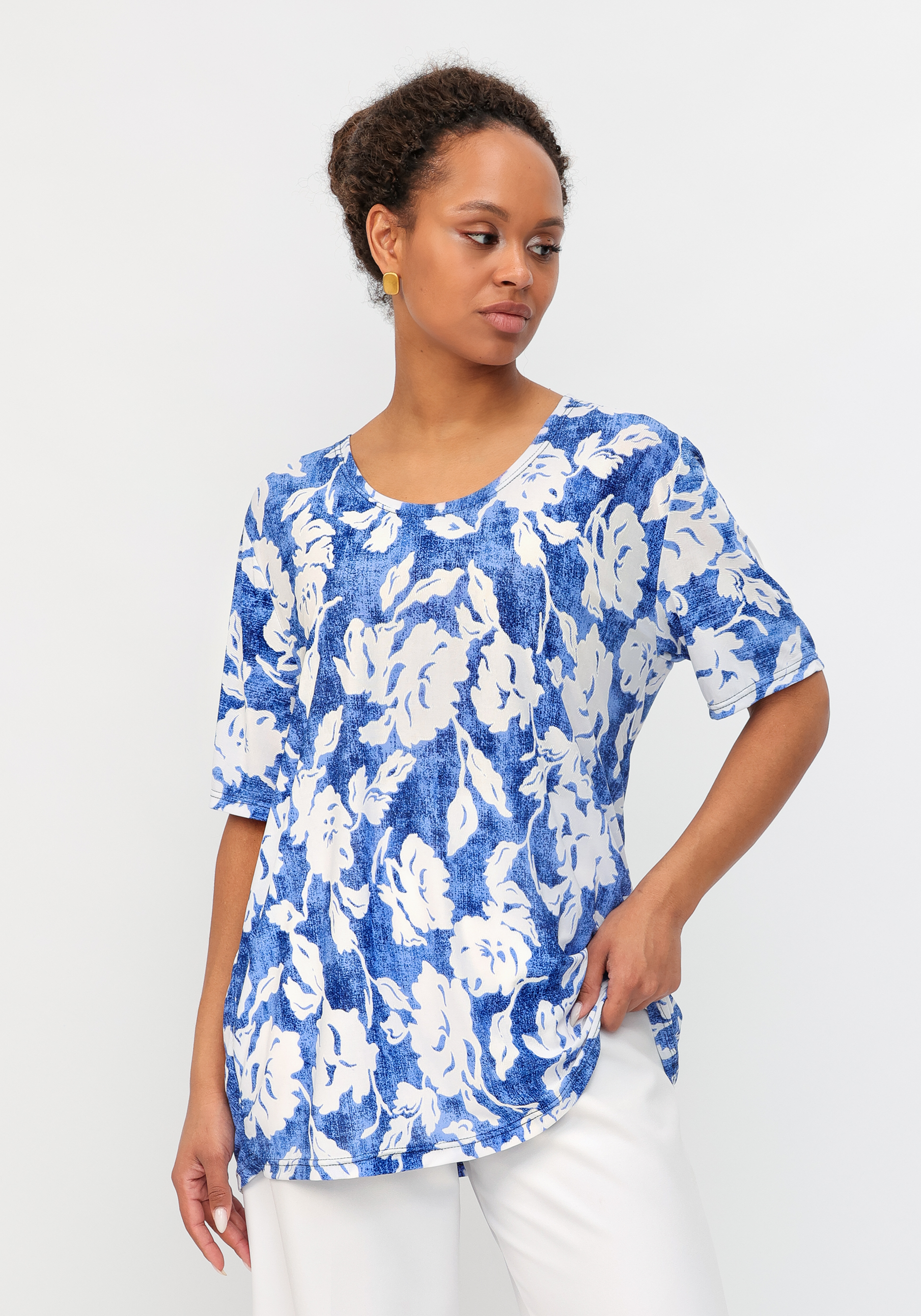 Блуза "Керри" UNIT, цвет голубой, размер 56 - фото 1