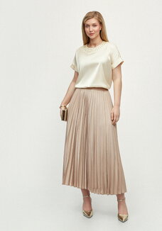 Юбка гофре длиной макси