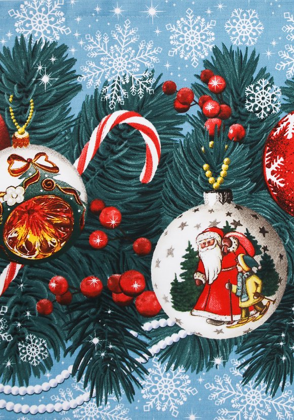 Скатерть жаккард с дорожкой Новогодняя шир.  580, рис. 8