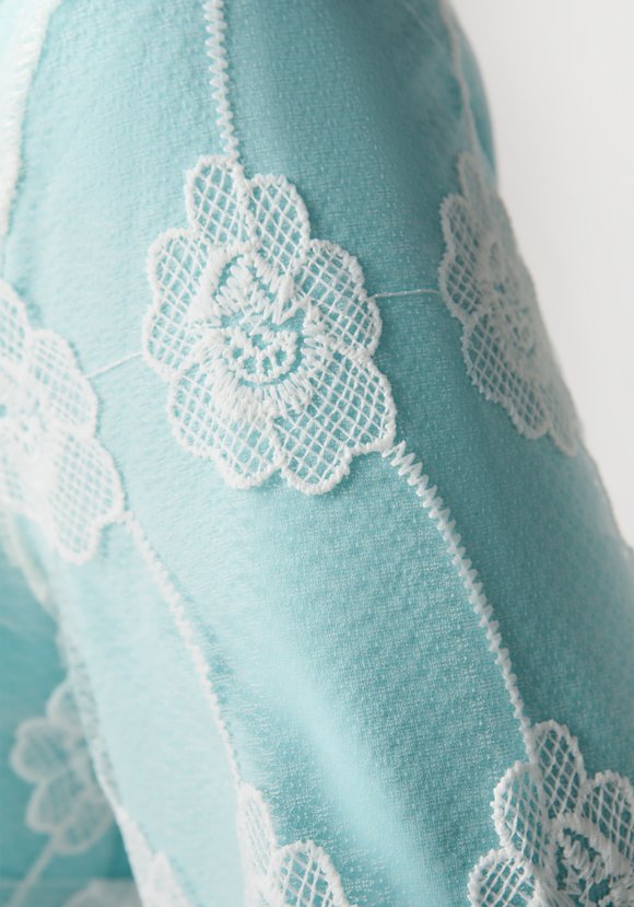 Платье двойка с гипюровой накидкой шир.  580, рис. 17