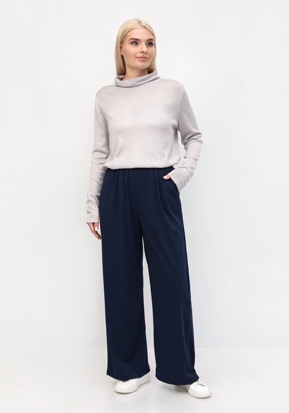 Брюки свободные от бедра с комфортным поясом шир.  580, рис. 7