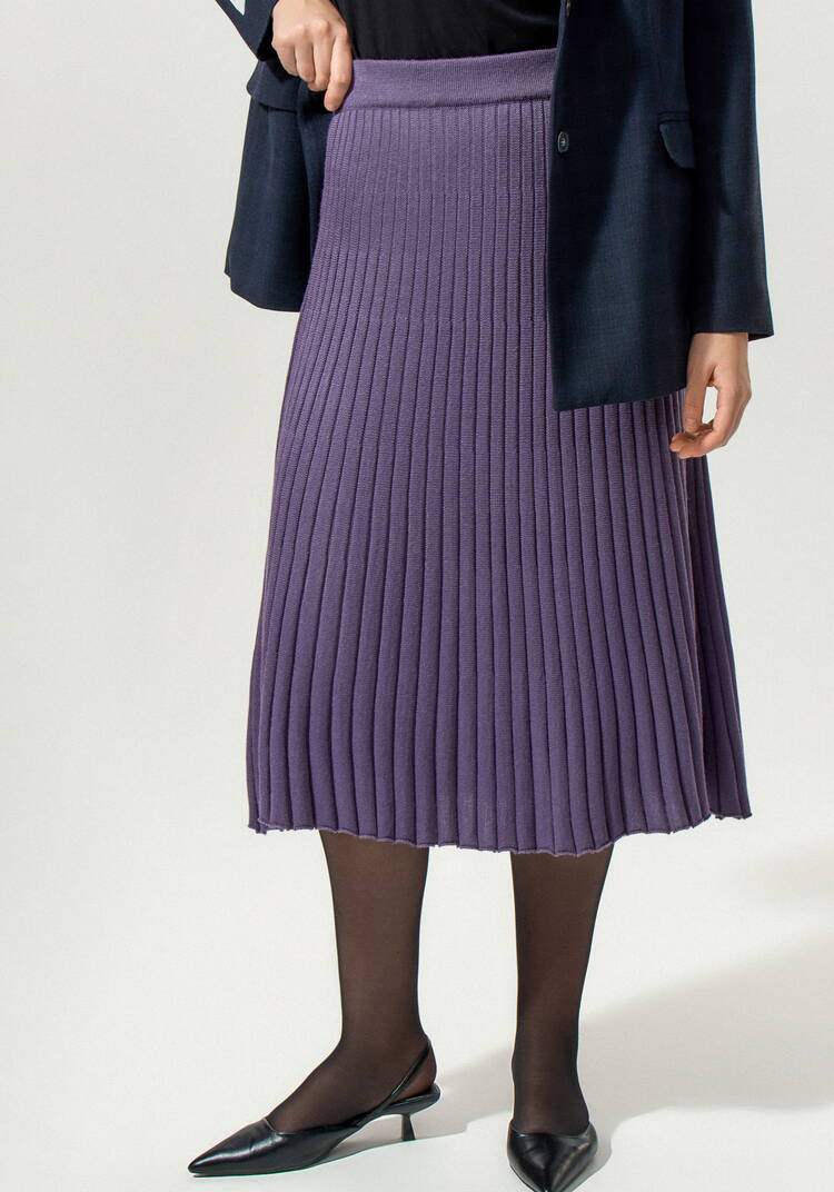 Юбка-плиссе на резинке ниже колена шир.  750, рис. 7