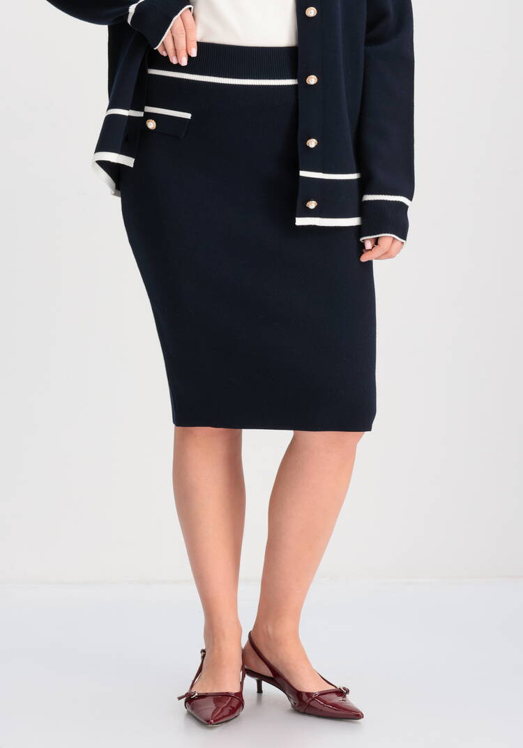 Костюм в стиле олд мани (пиджак и юбка) шир.  750, рис. 5