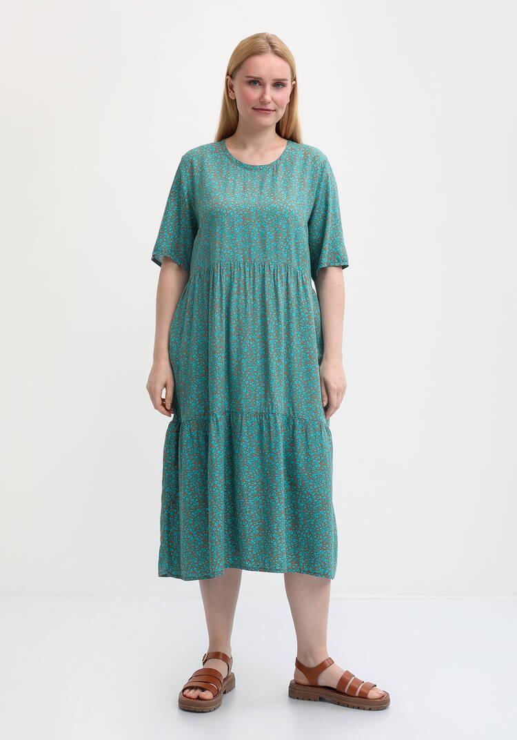 Платье свободное с короткими рукавами шир.  750, рис. 4