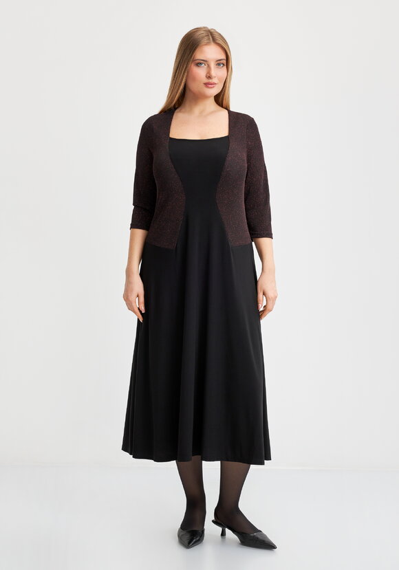 Платье Алина с эффектом костюма шир.  580, рис. 10