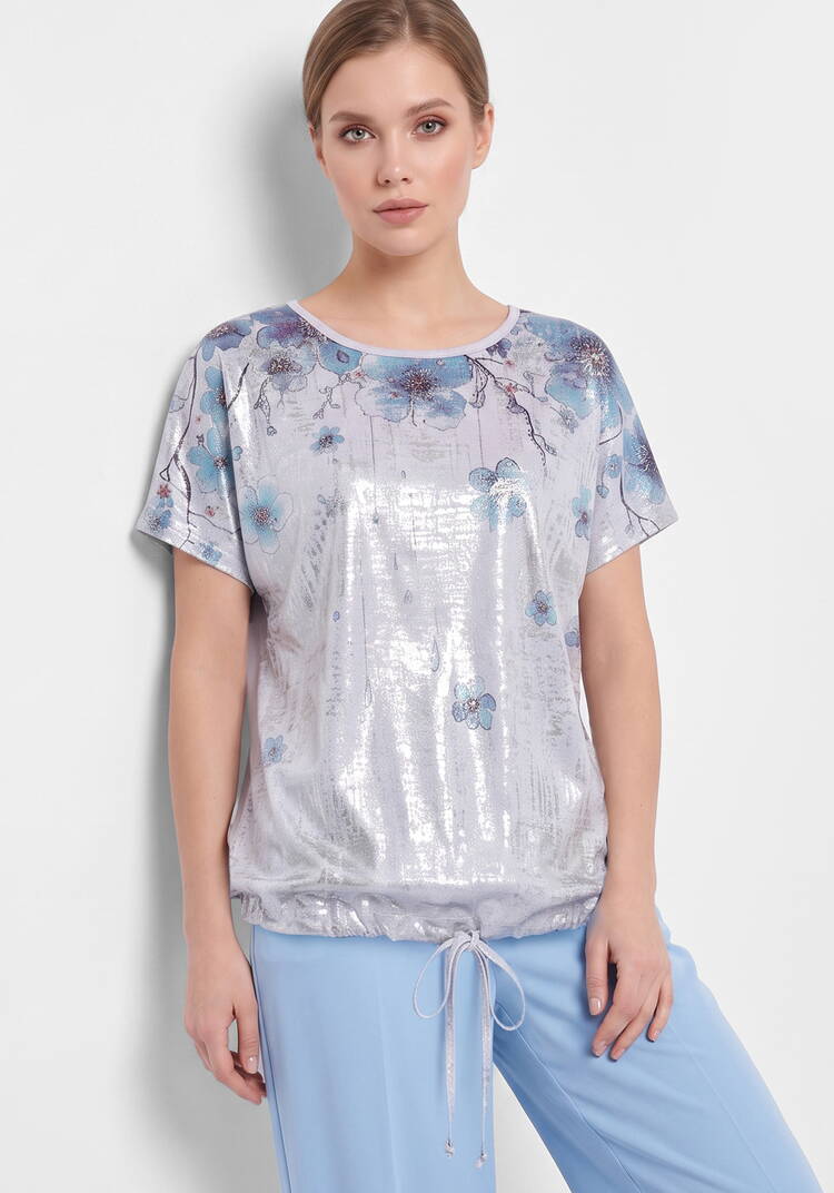 Футболка с блестящим принтом Сияние шир.  750, рис. 5