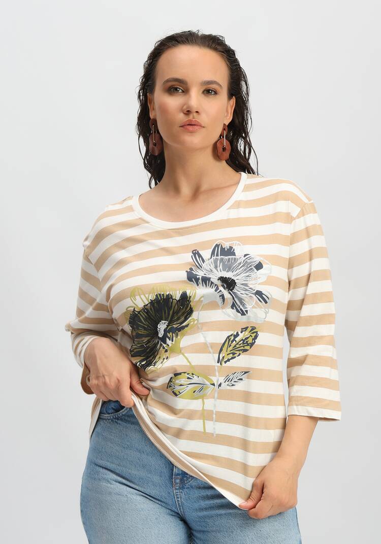 Лонгслив с цветами 3D шир.  750, рис. 41