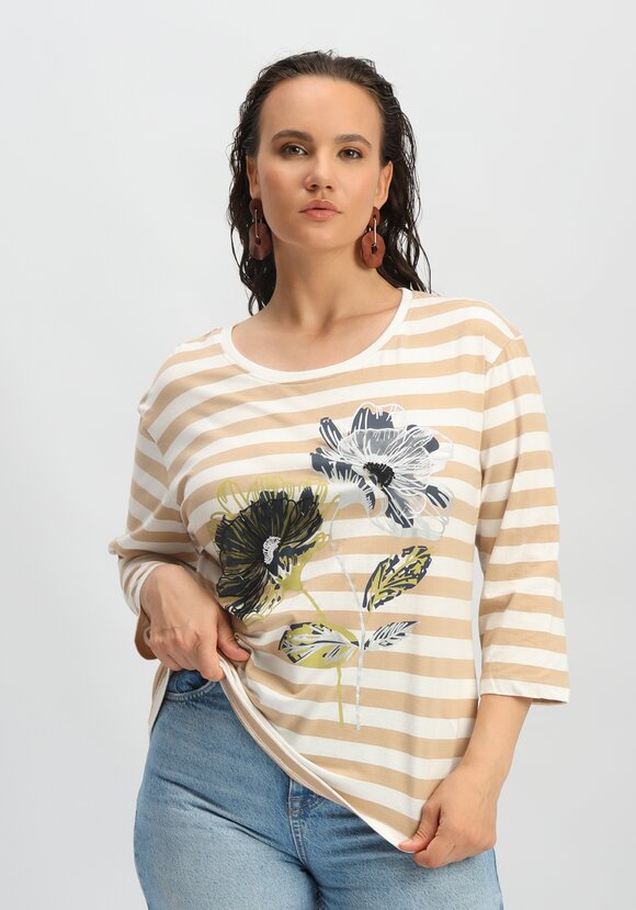 Лонгслив с цветами 3D шир.  580, рис. 41