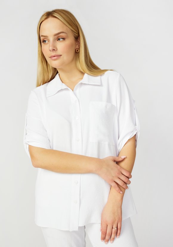 Костюм: блуза на пуговицах и брюки шир.  580, рис. 22