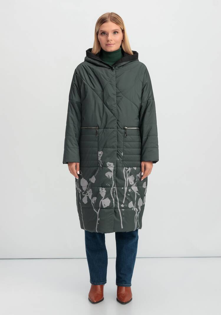 Куртка удлиненная до колен Марлен шир.  750, рис. 4