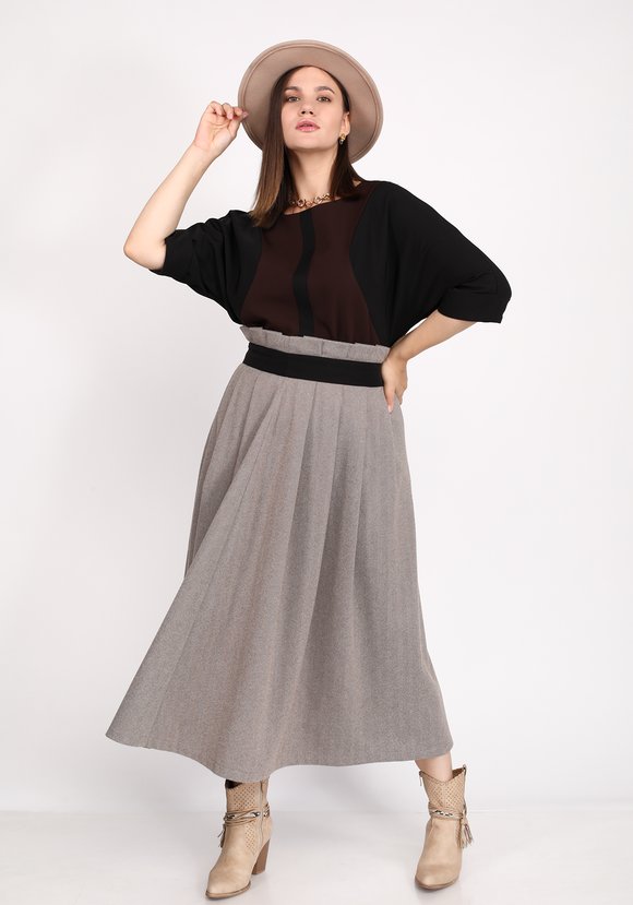 Блуза комбинированная оверсайз шир.  580, рис. 7