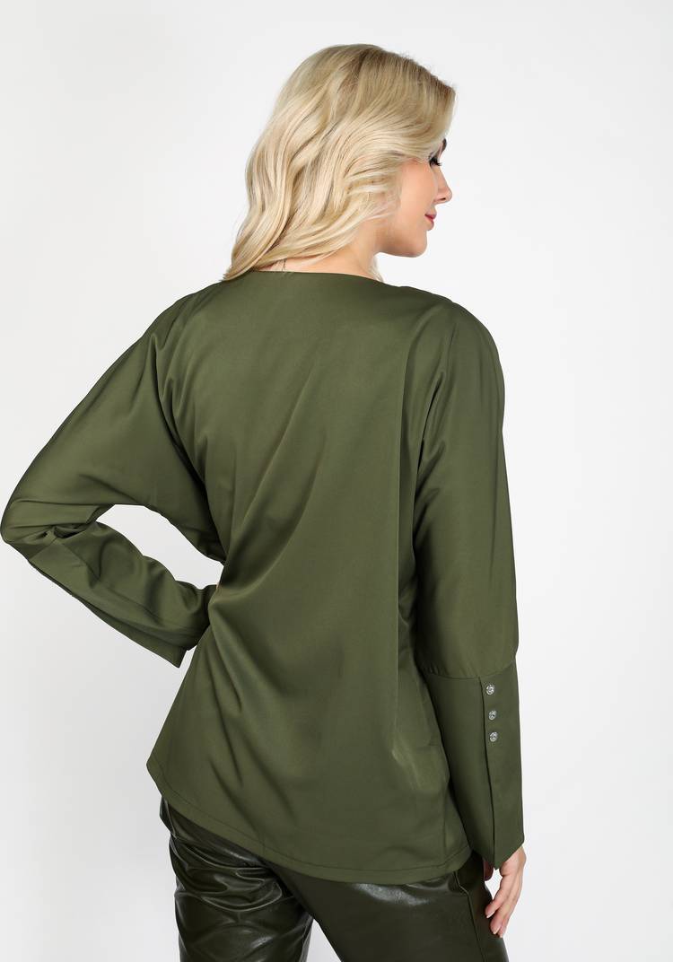 Блуза с фантазийным манжетом шир.  750, рис. 3