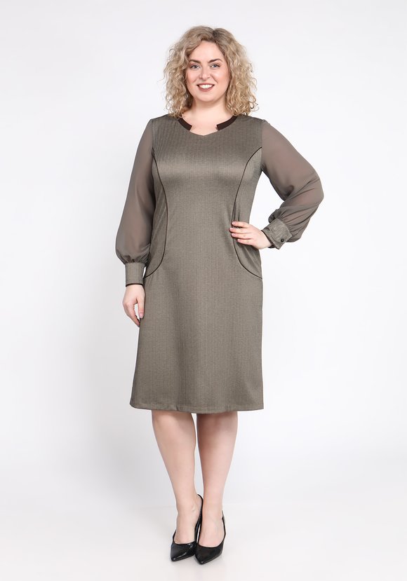 Платье с шифоновым рукавом шир.  580, рис. 1