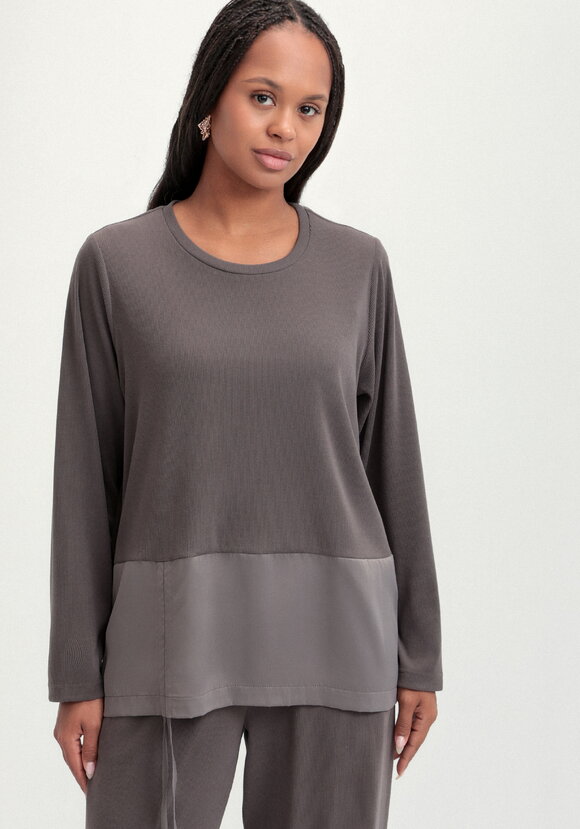 Блуза трикотажная из комбинированной ткани шир.  580, рис. 13