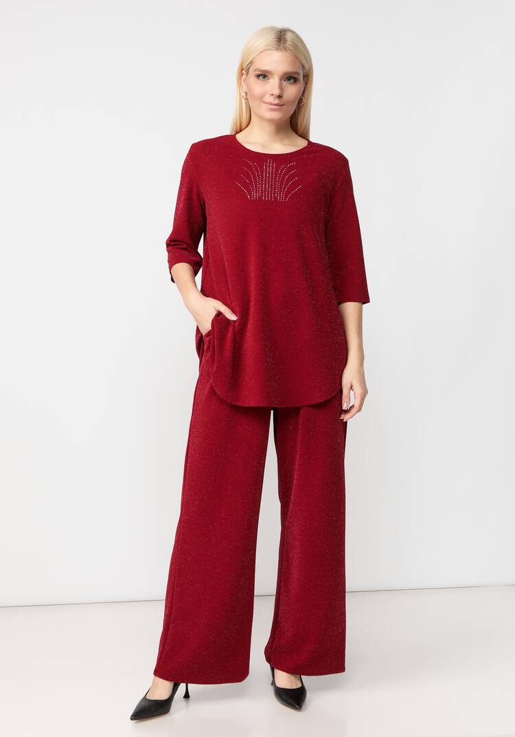 Блуза с метанитью и декором на груди шир.  750, рис. 9