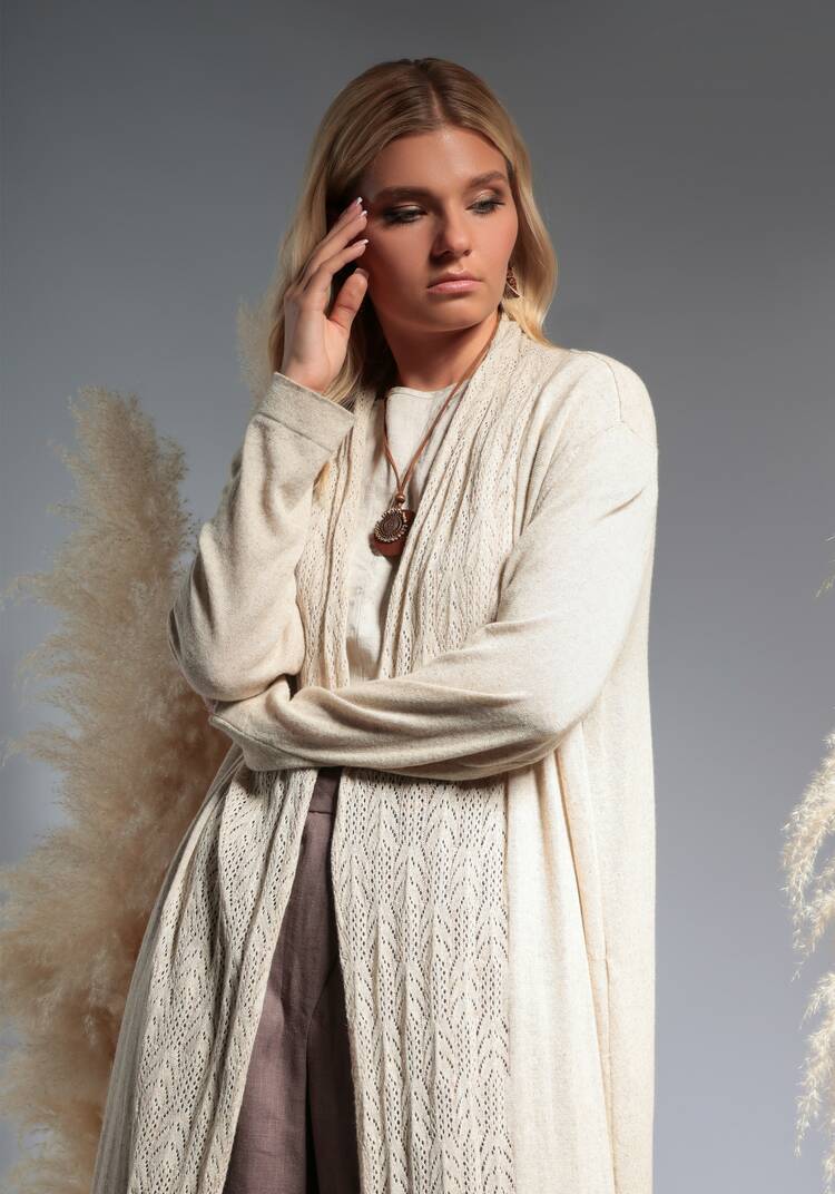 Кардиган из смесовой пряжи Белла шир.  750, рис. 9