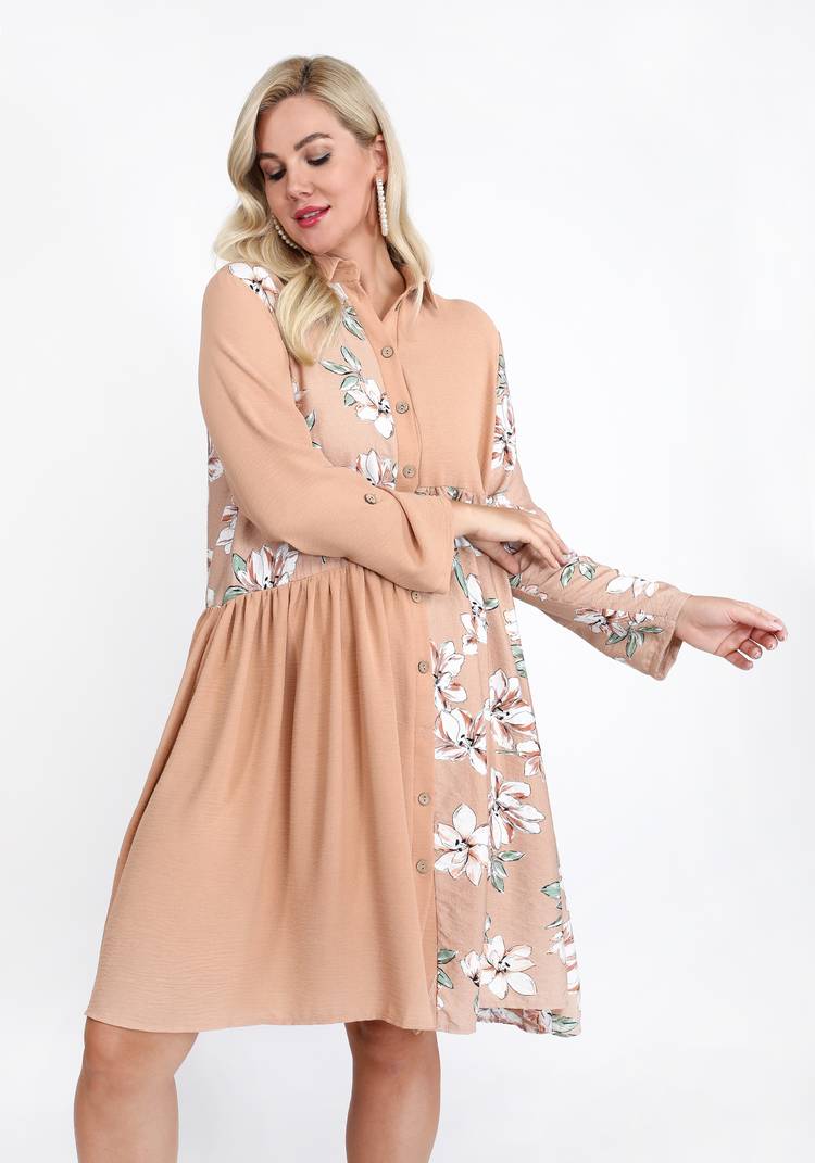 Платье из комбинированных тканей шир.  750, рис. 4