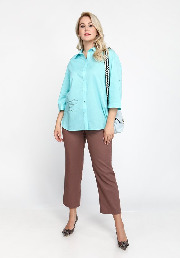 Блуза с шрифтом прямого силуэта шир.  580, рис. 11